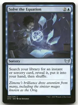 Solve the Equation #54 (NM) Strixhaven STX Magic MTG - Image 1