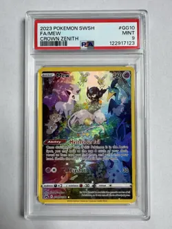 Mew PSA 9 Crown Zenith Galarian Gallery #GG10/GG70 Pokemon Tcg Holo Rare - Image 1