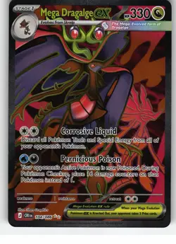 Mega Dragalge ex 104/086 Ultra Rare ME04: Chaos Rising Pokemon Near Mint - Image 1