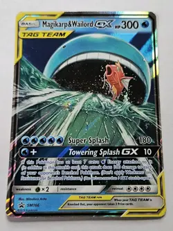 2019 Pokemon Magikarp & Wailord GX SM166 Sm Holo - Image 1