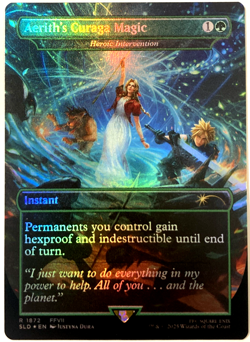 MTG Aerith's Curaga Magic (Rainbow Foil) Secret Lair Final Fantasy 1872 LP - NM - Image 1