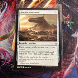 MTG 1X Bontu's Monument X1 Amonkhet Magic - LP+ - Image 1