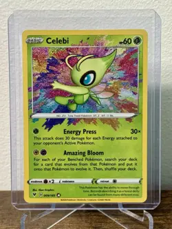 Celebi 009/185 Amazing Rare Vivid Voltage Pokemon Near Mint Pokemon TCG 2020 - Image 1