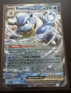 Blastoise ex 009/165 Double Rare 151 Pokemon Near Mint - Image 1