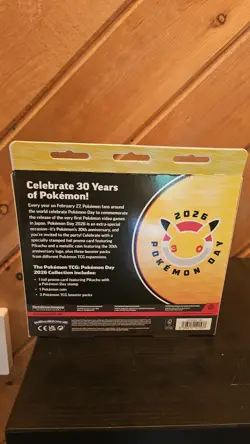 Pokemon TCG Pokemon Day 2026 Pikachu 3 Pack Box Sealed - Image 3