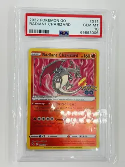 2022 POKEMON GO #011 RADIANT CHARIZARD PSA 10 - Image 1