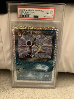 Pokemon LEGENDARY COLLECTION jumbo Box Topper #S2 DARK BLASTOISE (PSA 8) - Image 1