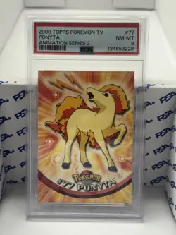 2000 Pokemon TV Ponyta #77 PSA 8 NM-MT - Image 1