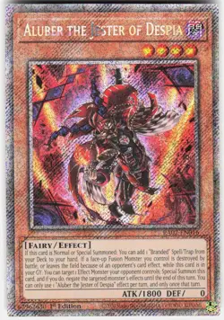 Aluber the Jester of Despia (Platinum Secret Rare) RA02-EN016 Yu-Gi-Oh 1st ED NM - Image 1