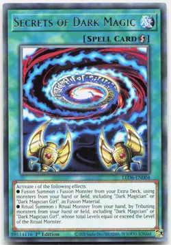 Secrets of Dark Magic 1st Ed Rare Legendary Duelists: Magical Hero LED6-EN004 LP - Image 1