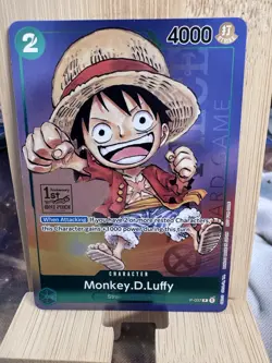 One Piece TCG Monkey D. Luffy P-037 1st Anniversary Promo Foil Full Art English - Image 1