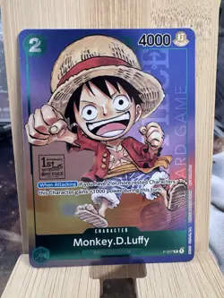 One Piece TCG Monkey D. Luffy P-037 1st Anniversary Promo Foil Full Art English - Image 2