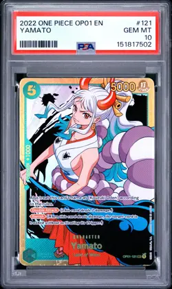 2022 ONE PIECE OP01-ROMANCE DAWN #121 YAMATO PSA 10 - Image 1