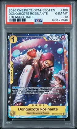 2026 ONE PIECE THE AZURE SEA'S SEVEN TREASURE RARE DONQUIXOTE ROSINANTE PSA 10 - Image 1