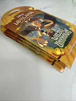 4 Booster Packs Disney Lorcana TCG Wilds Unknown 48 Sealed New Game Cards Rare - Image 4