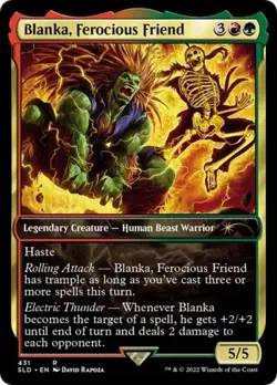 Blanka, Ferocious Friend -Foil Near Mint MTG Secret Lair - Image 1