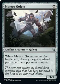 Meteor Golem -Foil Near Mint MTG Commander Legends: Battle for Baldur's Gate - Image 1