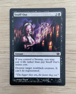 MTG Snuff Out Duel Decks Garruk Vs Liliana Magic Artist Steve Argyle - Image 1