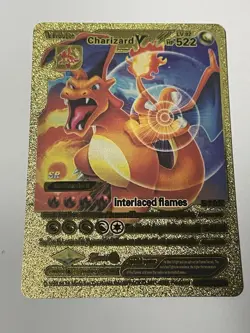 Charizard V Gold Foil Art Textured Vinyl Collector Pokemon Tcg Pk15 - Image 1