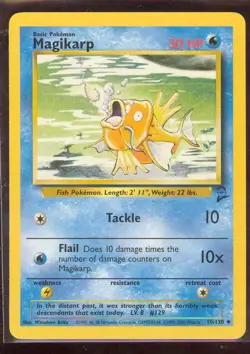 Pokemon MAGIKARP 50/130 - Base 2 - - Lightly Played - Image 1
