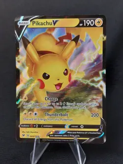 Pikachu V 43/185 - Ultra Rare Holo Vivid Voltage Pokemon TCG - Near Mint - Image 1