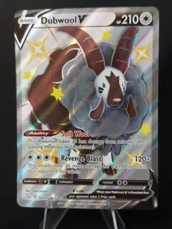 Dubwool V SV120/SV122 - Shining Fates: Shiny Vault Holo Pokemon TCG - NM - Image 1