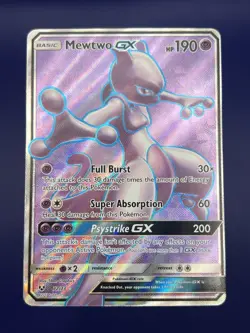Mewtwo GX 72/73 Shining Legends Full Art Holo Pokemon TCG - NM - Image 1