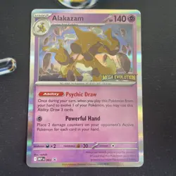 Alakazam Mega Evolution Stamped Build and Battle Promo 003 Pokemon IN HAND NEW - Image 1