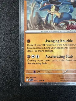 Pokemon Lucario 114/198 - Scarlet & Violet Premium Collection Promo (Stamped) - Image 5