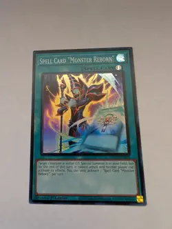 Yugioh Spell Card "Monster Reborn" INFO-EN099 Super Rare 1st Ed NM - Image 1