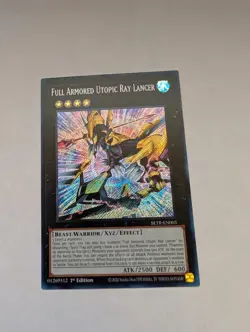 Yugioh Full Armored Utopic Ray Lancer BLTR-EN003 Secret Rare 1st Ed NM - Image 1
