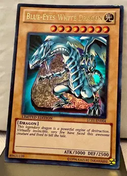 Yugioh 10 Card Lot! Holo Cards, Blue Eyes, Dark Magician & Dragons! See Photos! - Image 3
