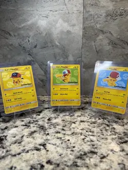 Lot Of 3 Pokemon Tcg I Choose You ! Ash's Pikachu Cards - Image 1