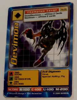 Collectible DIGIMON CARD TB-06 DEVIMon bargain time combine ship! - Image 3