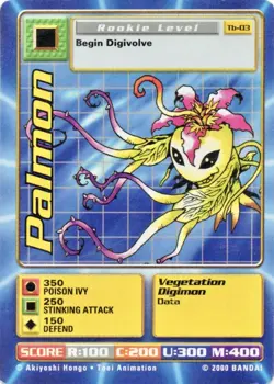 2000 DIGIMON TACO BELL PROMO PALMON CARD TB-03 LP TCG - Image 1