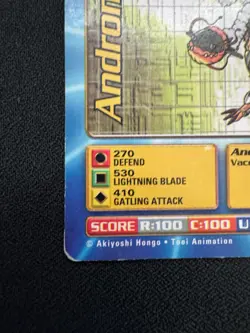 Andromon TB-08 Digimon Card 2000 Taco Bell Promo Rare LP Off-Center - Image 4