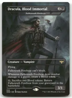 Dracula, Blood Immortal - Falkenrath Forebear #334 NM Crimson Vow VOW Magic MTG - Image 1