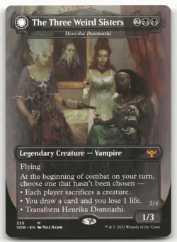 The Three Weird Sisters - Henrika Domnathi #335 (NM) Crimson Vow VOW Magic MTG - Image 1