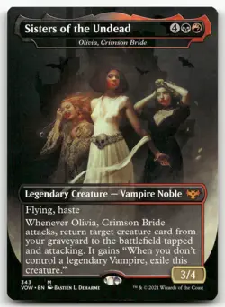 Sisters of the Undead - Olivia, Crimson Bride #343 NM Crimson Vow VOW Magic MTG - Image 1