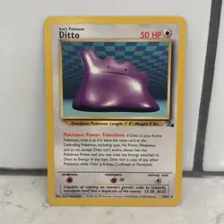 Ditto 18/62 Rare Fossil Pokemon Unlimited Moderately Played - Image 1