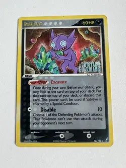 2006 Pokemon SABLEYE Ex Crystal Guardians REVERSE HOLO Gold STAMPED Card 10/100 - Image 1