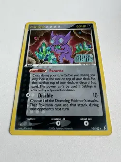 2006 Pokemon SABLEYE Ex Crystal Guardians REVERSE HOLO Gold STAMPED Card 10/100 - Image 2