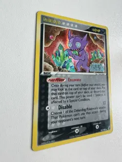 2006 Pokemon SABLEYE Ex Crystal Guardians REVERSE HOLO Gold STAMPED Card 10/100 - Image 3