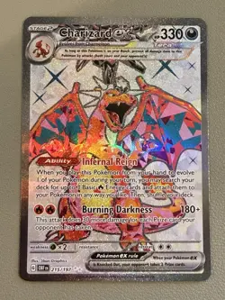 Charizard EX 215/197 OBF Obsidian Flames Ultra Rare Full Art NM Pokemon - Image 1