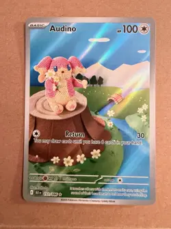 Pokemon Audino 151/086 Illustration Rare Holo Sv: Black Bolt English Asako Ito - Image 1