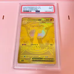 PSA 9 Mega Charizard X ex 130/094 Me02 Phantasmal Flames Mega Hyper Rare EN - Image 1