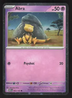 Abra 063/165 Cosmos Holo Pokemon TCG Promo NM - Image 1