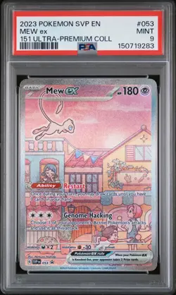 Mew EX 2023 Pokemon SVP EN-SV Black Star Promo 151 Ultra-Premium Coll PSA 9 #053 - Image 1