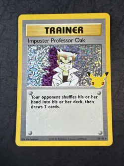 Imposter Professor Oak 73/102 Celebrations: Classic Collection Holo Pokemon - Image 1