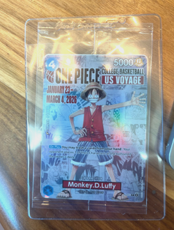 Monkey.D.Luffy (055) (College Basketball US Voyage) P-055 One Piece Promotion... - Image 1